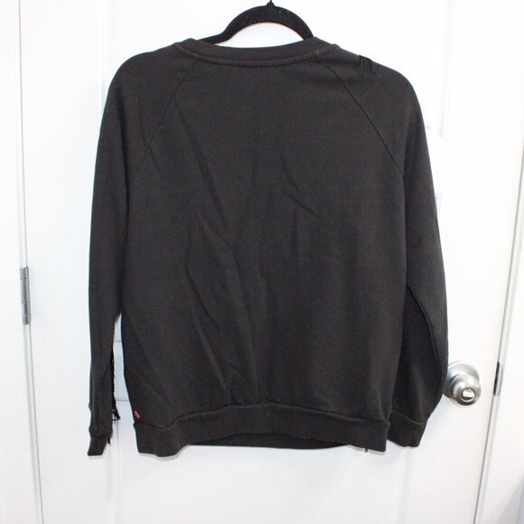 Levi's Women’s Black Crewneck Sweatshirt with Fringe Size Small - Picture 6 of 7